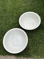 Zománcos zománcozott hibàtlan 44.5 cm-es fehér lavór falusi lavórtartóba lavórtartó