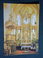 Képeslap,Kőszeg,Szent Jakab templom szentély látkép,részlet,1985-