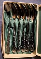 DT/415 – Retro, ezüstözött süteményes kanálszett díszdobozban