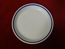Zsolnay porcelán kistányér, kék csíkos, átmérője 17 cm. Jókai.
