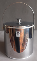 Vintage Peacock Japanese Chrome-Plastic Ice Bucket - Negotiable Art Deco Design