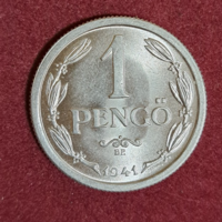 1941. Magyar Királyság 1 Pengő verdefényes (222)