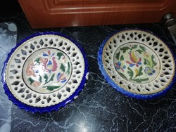 Bozsik Kálmán jelzett tányérok 18 cm, az egyik repedt a képeken látható állapotban