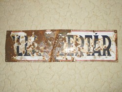 Antik régi zománctábla zománc tábla bolt üzlet cégér - ILLATSZERTÁR felirat, 1900-as évek elejéről