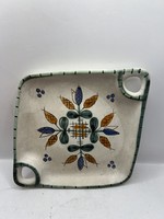 GORKA GÉZA HABÁN FÜLES TÁL, kerámia, 26 x 22 cm-es. 6758