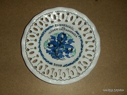 Idősek Világnapja 2009 Áttört szélű jelzett falitányér - 22 cm Ambrus (ap)