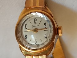Óra karóra 008 - GUB GLASHÜTTE mechanikus felhúzós retro 18mm aranyozott 20µ - alkatrésznek