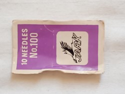 Gépi varrótű 04 varrógéptű JARK 705H No100 eredeti csomagolásban retro Indiai export Oroszoknak