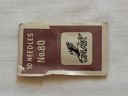 Gépi varrótű 02 varrógéptű JARK 705H No80 eredeti csomagolásban retro Indiai export Oroszoknak