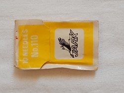 Gépi varrótű 05 varrógéptű JARK 705H No110 eredeti csomagolásban retro Indiai export Oroszoknak
