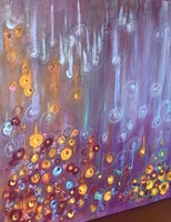 Summer light  - 90cm x 90cm  kortárs abstract vászonkép