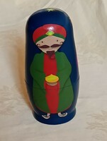 Matrjoska baba három királyok híányos 1 darabos 14cm