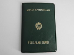 1977 műbőrtokos lapozós forgalmi sor MAGYAR NÉPKÖZTÁRSASÁG FORGALMI ÉRMÉI