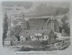 D203454 p349  Gömör - Ráhói vár -Rimaráhó - Hrachovo, fametszet egy 1866-os újságból
