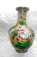 Rekeszzománc  váza  CLOISONNÉ 16 cm