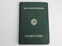 1977 műbőrtokos lapozós forgalmi sor MAGYAR NÉPKÖZTÁRSASÁG FORGALMI ÉRMÉI