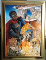 Mihail Volkov festmény 50x70, kerettel