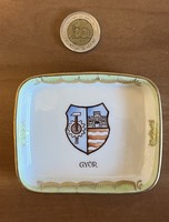 Herendi tálka Győr címerrel
