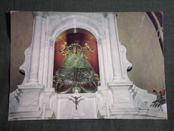 Képeslap, Máriagyűd,Barokk kegytemplom,oltár ,szobor látkép, részlet, 1985-