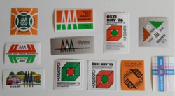 ZA500.75    Budapest BNV  Foire messe   vásár  1960-70's -11 db  reklámbélyeg levélzáró