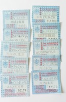 21 db BKV tanuló-nyugdíjas bérlet 1993-1995