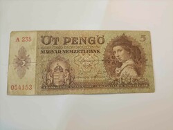1939-es 5 pengő  eladó!