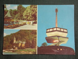 Képeslap, Miskolc és környéke,Tapolca fürdő,Lillafüred ,mozaik, látkép, részlet, 1968-