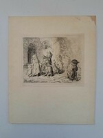Antik Göethe: Reineke Fuchs - Reynard, a róka mesekönyv rézkarc metszet illusztráció 2.
