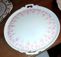 ANTIK PORCELÁN  TÁLCA  füles TORTATÁL - 39 cm -  Art&Decoration