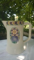Akciós ár ! Antik porcelán mosdókancsó-kiöntő (más célra is), árvácska motívum szép állapot, 27 cm