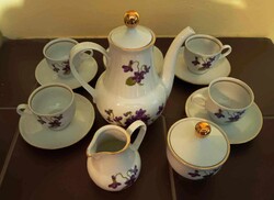 Német porcelán ibolyás kávéskészlet eladó