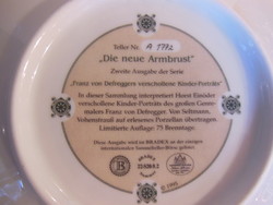 PORCELÁN - TÁNYÉR - SELTMANN WEIDEN - 1995 év SORSZÁMOZOTT - LIMITÁLT - TANUSÍTVÁNY -  HIBÁTLAN