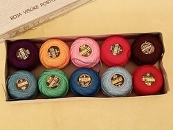 Mercerizált 100% pamut hímző fonal pamutfonal cérna kézimunkához hímzéshez 10x10g retro