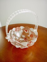 Rózsás üveg kínáló füllel