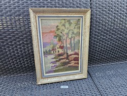 A0691 Ház a tónál goblein 28x36 cm