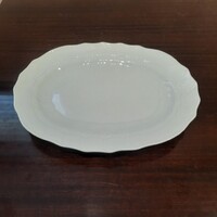 Fehér Herendi porcelán húsos, pecsenyés kínáló tál