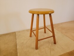 Retro régi fa szék ülőke mid century sámli