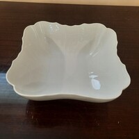 Fehér Herendi porcelán köretes mély kínáló tál