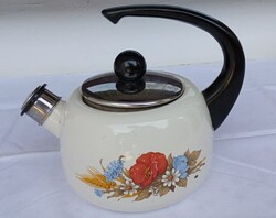 Retro zománcozott sípolós vízforraló/ teafőző eladó!