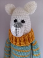 Horgolt figura, jegesmackó, amigurumi