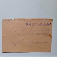 ZA536.7  K.u.K. Tábori posta, borítékdarab (kivágás) 1917  - Magyar királyi V/13 hadtáp zászlóalj