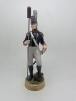 Német porcelán katona Rudolf Kammer Gunner 1804 23cm