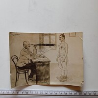 ZA533.1 -Régi fotó  Pándy Lajos festőművész I.vh -1915  Kolomea -Csernovitz Bukovina - korabeli fotó