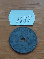 BELGIUM BELGIE - BELGIQUE 25 CENTIMES 1943 WW II. CINK, III. Leopold király  1255.