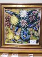 KESZTYŰS FERENC Citromok dáliával/ tűzzománc  1994. 575.
