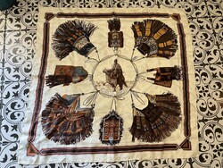 Hermés Cuirs du desert selyem sál