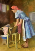Mátrai-Markovits Jenő (1896 - 1967) MOSÓ ASSZONY
