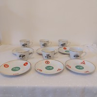 MZ Csehszlovákia porcelán autós csészék