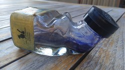 Royal Blue Extra Töltőtolltinta üveg , régi tintásüveg vintage címkés tintatrtó palack