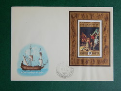 FDC 1970. Festmény (VII.) blokk: Rubens: Mucius Scaevola Porsenna előtt - németalföldi festők